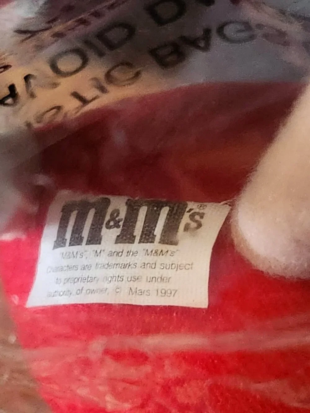 Vintage 1997 M&M’s Red Plush Ornament Sealed Mars Candy Character 5" - Picture 2 of 10